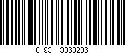 Código de barras (EAN, GTIN, SKU, ISBN): '0193113363206'