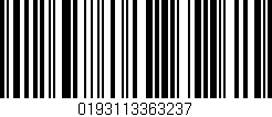 Código de barras (EAN, GTIN, SKU, ISBN): '0193113363237'