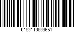 Código de barras (EAN, GTIN, SKU, ISBN): '0193113886651'