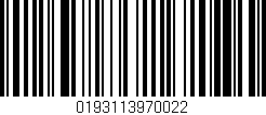 Código de barras (EAN, GTIN, SKU, ISBN): '0193113970022'
