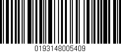 Código de barras (EAN, GTIN, SKU, ISBN): '0193148005409'