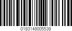 Código de barras (EAN, GTIN, SKU, ISBN): '0193148005539'