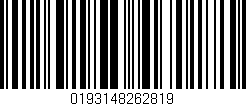 Código de barras (EAN, GTIN, SKU, ISBN): '0193148262819'