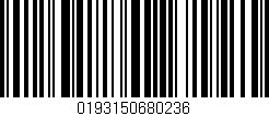 Código de barras (EAN, GTIN, SKU, ISBN): '0193150680236'