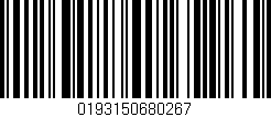 Código de barras (EAN, GTIN, SKU, ISBN): '0193150680267'
