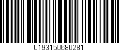Código de barras (EAN, GTIN, SKU, ISBN): '0193150680281'