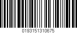 Código de barras (EAN, GTIN, SKU, ISBN): '0193151310675'