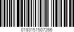 Código de barras (EAN, GTIN, SKU, ISBN): '0193151507266'