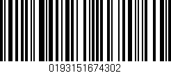 Código de barras (EAN, GTIN, SKU, ISBN): '0193151674302'