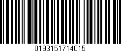 Código de barras (EAN, GTIN, SKU, ISBN): '0193151714015'
