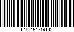 Código de barras (EAN, GTIN, SKU, ISBN): '0193151714183'