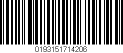 Código de barras (EAN, GTIN, SKU, ISBN): '0193151714206'