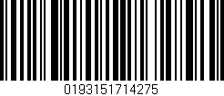 Código de barras (EAN, GTIN, SKU, ISBN): '0193151714275'