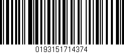 Código de barras (EAN, GTIN, SKU, ISBN): '0193151714374'