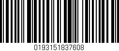 Código de barras (EAN, GTIN, SKU, ISBN): '0193151837608'