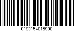 Código de barras (EAN, GTIN, SKU, ISBN): '0193154015980'