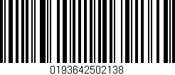 Código de barras (EAN, GTIN, SKU, ISBN): '0193642502138'