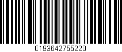Código de barras (EAN, GTIN, SKU, ISBN): '0193642755220'