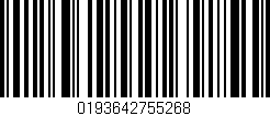 Código de barras (EAN, GTIN, SKU, ISBN): '0193642755268'