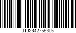 Código de barras (EAN, GTIN, SKU, ISBN): '0193642755305'