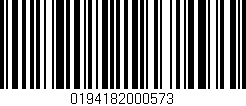 Código de barras (EAN, GTIN, SKU, ISBN): '0194182000573'