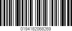 Código de barras (EAN, GTIN, SKU, ISBN): '0194182068269'