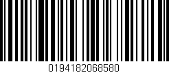 Código de barras (EAN, GTIN, SKU, ISBN): '0194182068580'