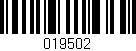 Código de barras (EAN, GTIN, SKU, ISBN): '019502'