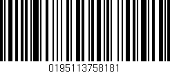 Código de barras (EAN, GTIN, SKU, ISBN): '0195113758181'