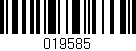 Código de barras (EAN, GTIN, SKU, ISBN): '019585'