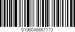 Código de barras (EAN, GTIN, SKU, ISBN): '0196048667173'