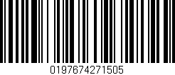 Código de barras (EAN, GTIN, SKU, ISBN): '0197674271505'