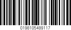 Código de barras (EAN, GTIN, SKU, ISBN): '0198105489117'