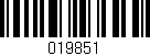 Código de barras (EAN, GTIN, SKU, ISBN): '019851'