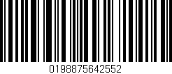Código de barras (EAN, GTIN, SKU, ISBN): '0198875642552'