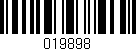 Código de barras (EAN, GTIN, SKU, ISBN): '019898'