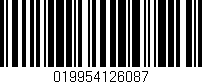 Código de barras (EAN, GTIN, SKU, ISBN): '019954126087'