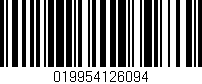 Código de barras (EAN, GTIN, SKU, ISBN): '019954126094'