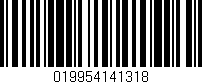 Código de barras (EAN, GTIN, SKU, ISBN): '019954141318'