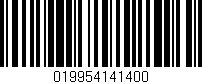 Código de barras (EAN, GTIN, SKU, ISBN): '019954141400'