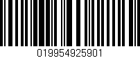 Código de barras (EAN, GTIN, SKU, ISBN): '019954925901'