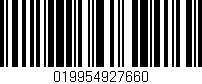Código de barras (EAN, GTIN, SKU, ISBN): '019954927660'