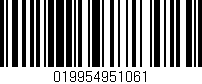 Código de barras (EAN, GTIN, SKU, ISBN): '019954951061'