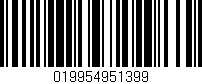 Código de barras (EAN, GTIN, SKU, ISBN): '019954951399'