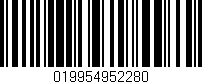 Código de barras (EAN, GTIN, SKU, ISBN): '019954952280'