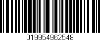 Código de barras (EAN, GTIN, SKU, ISBN): '019954962548'