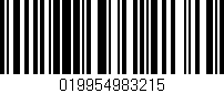 Código de barras (EAN, GTIN, SKU, ISBN): '019954983215'