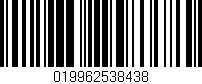 Código de barras (EAN, GTIN, SKU, ISBN): '019962538438'