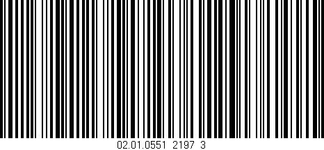 Código de barras (EAN, GTIN, SKU, ISBN): '02.01.0551_2197_3'