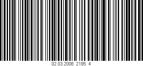 Código de barras (EAN, GTIN, SKU, ISBN): '02.03.2006_2195_4'